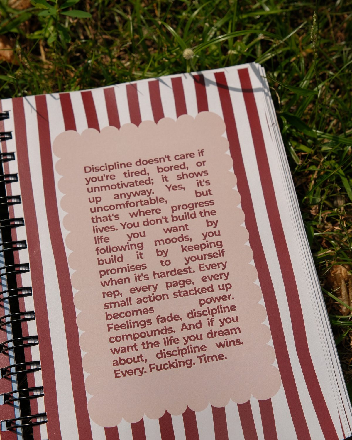 '1% Better Everyday' notebook cover